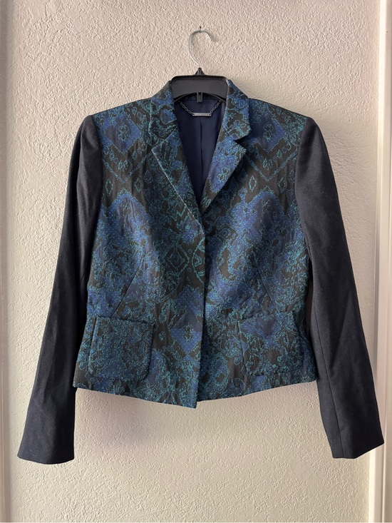 Elie Tahari Jackets & Blazers - NEW $500 Elie Tahari Roni blue paisley elegant blazer work jacket Size 14